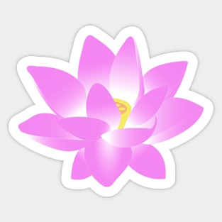 Golden pink flower Sticker
